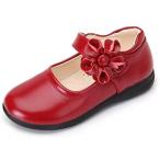 [SACHI] フォーマルシューズ 子供 履きやすい 女の子 靴 キッズ 入園式 卒業式 卒園式 結婚式 入学式 (レッド 17.5 cm)