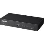 バッファロー LSW6-GT-8NS/BK Giga 8ポート スイッチングハブ 電源内蔵 金属筐体 マグネット付 ブラック