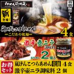 【乾麺タイプ】嵐げんこつらあめん2パック(4食)+激辛壺ニラ調味料2個セット らあめん花月嵐