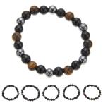  браслет женский мужской натуральный камень Tiger I оникс hema тугой матирующий оникс чёрный . камень 