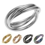  кольцо женский мужской хирургический нержавеющая сталь три полосный кольцо toliniti Triple линия накладывающийся .. Layered ... добрый металл аллергия соответствует 