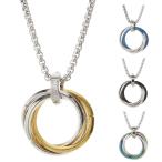  колье женский мужской titanium 3 полосный кольцо bai цвет распределение цвета длинный колье длина . Triple кольцо ... добрый металл аллергия соответствует 