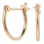 Yahoo! Yahoo!ショッピング(ヤフー ショッピング)フープピアス K18 18金 ゴールド ミニ 小さい 華奢 細い 細め シンプル スナップ 日本製 爆買