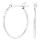 Yahoo! Yahoo!ショッピング(ヤフー ショッピング)フープピアス K14WG 14金 ホワイトゴールド 華奢 細い 細め シンプル オシャレ スナップ 日本製 爆買