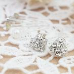 Yahoo! Yahoo!ショッピング(ヤフー ショッピング)透明ポストピアス ノンアレルギー スタッド 豪華6点セット コロンとしたパヴェハート フェイクパール メタルハート シルバー ゴールド ピン