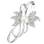 Yahoo! Yahoo!ショッピング(ヤフー ショッピング)レディース ブローチ ピンブローチ 淡水パール ラインストーン お花 エレガント 大人 綺麗 ニッケルフリー 低アレルギー パーティー 発表会 爆買
