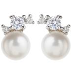 Yahoo! Yahoo!ショッピング(ヤフー ショッピング)淡水パールとキュービックジルコニアが煌くピアス ニッケルフリー 低アレルギー シルバーホワイト ゴールドホワイト シルバーブラック ゴールドブラック 爆買