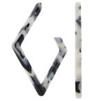 Yahoo! Yahoo!ショッピング(ヤフー ショッピング)スタッドピアス フープピアス スクエアフープ アクリル べっ甲風 カラー オシャレ シック お出かけ ビッグフープ 爆買