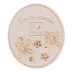 Yahoo! Yahoo!ショッピング(ヤフー ショッピング)6点セット ワイヤーフラワーとラインストーンのセットピアス 低金属アレルギー チタン製ポスト 日本製 シンプル メタル レディース メール便 送料無料 爆買