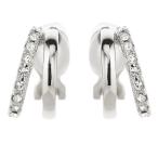 Yahoo! Yahoo!ショッピング(ヤフー ショッピング)イヤリング ソフトタッチ 樹脂クリップ式 痛くなりにくい リング ダブルリング パヴェ シンプル オシャレ レディ デイリー