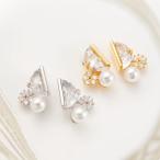 ショッピングボディピアス ボディピアス サージカルステンレス316L製 キュービックジルコニア パール 18G 花 半円 小さめ 金属アレルギー対応  爆買