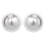 Yahoo! Yahoo!ショッピング(ヤフー ショッピング)レディース スタッドピアス チタン製ポスト 金属アレルギー対応 日本製 8mm ガラスパール グレー ブラックパール