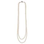 Yahoo! Yahoo!ショッピング(ヤフー ショッピング)ネックレス パール 真珠 二連 ドレス フォーマル シンプル 内側約48cm 外側約54cm 直径6mm