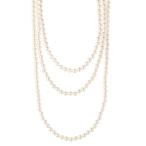 Yahoo! Yahoo!ショッピング(ヤフー ショッピング)ネックレス パール 真珠 三連 ロング 長い ドレス フォーマル シンプル 首回り約204cm 直径6mm