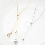 Yahoo! Yahoo!ショッピング(ヤフー ショッピング)ネックレス ペンダント レディース 日本製 スエッジチェーン Y字シルエット シンプル 華奢 ラインストーン 首回り40cm+3cmアジャスター