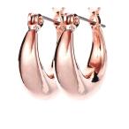 Yahoo! Yahoo!ショッピング(ヤフー ショッピング)フープピアス 金属アレルギー対応 チタン製ポスト ピンクゴールド メール便