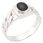 リングシルバー925ターコイズトルコ石オニキスチェーン鎖指輪大きめシルバー...