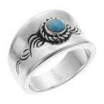 リングシルバー925ターコイズトルコ石指輪シンプル上品大人おしゃれゴージャ...