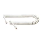 ミヨシ 受話器用カールコード 0.6m クロス結線 白 DC-J406/WH