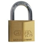 （まとめ）ABUS 南京錠 40mm EC75-40〔×2セット〕