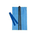 (まとめ)アーテック 不織布製はっぴ/法被 〔Jサイズ〕 ロング丈 袖なし ハチマキ付き ブルー(青) 〔×30セット〕