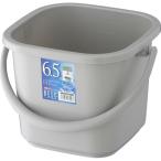 〔20セット〕 ポリバケツ/清掃用品 〔6.5KB 本体〕 ライトグレー 角型 『ベルク』 〔家庭用品 掃除用品 業務用〕〔代引不可〕