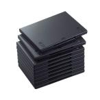 （まとめ）エレコム DVDトールケース 1枚収納ブラック CCD-DVD03BK 1パック(10枚)〔×5セット〕