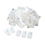 （まとめ）サンワサプライ RJ-45コネクタより線用 ADT-RJ45-50 1セット(50個)〔×2セット〕