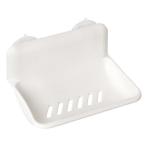 石けんラック/ソープディッシュ 〔シングル ホワイト〕 水切り穴付き バス用品 レック 〔48個セット〕