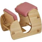 デスクチェア 学習椅子 幅51.5cm ナチュラル×フローラルピンク 木製 合皮 Keepy プロポーションチェア 組立品 猫背 姿勢〔代引不可〕