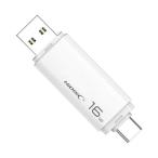 (まとめ) HIDISC USBメモリー Type-C/A 16GB ホワイト HDUF134C16G3C 〔×5セット〕