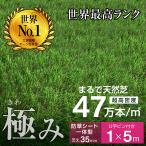 ショッピング人工芝 最高ランク 人工芝 ロール 1ｍ×5ｍ 芝丈35ｍｍ 防草シート一体型 超高密度47万本 芝生 人工芝生 グリーン 耐候性10年 固定ピン付 -ART