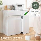 Basurero バスレーロ ゴミ箱 分別 45リットル 45L ダストボックス キッチンカウンター ごみ箱 キャスター付き 3つ スリム コンパクト 大容量 キッチン収納