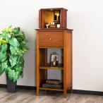 仏壇台 幅42 天然木 完成品 インテリア仏壇 ミニ仏壇 台 モダン 電話台 黄金比 無垢材 収納 厨子 終活 無垢 北欧 送料無料