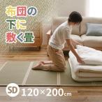 マットレス セミダブル 置き畳 い草 4つ折り 幅120×長さ200×厚み1.1cm たたみ 畳 ユニット畳 フローリング 布団 マット 床 縁あり 彩（いろどり） 縁あり