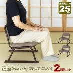 ショッピング座椅子 2脚セット 座椅子 脚付き 高座椅子 座面高さ25cm 完成品 幅52cm 奥行46cm 高さ45cm ブラウン ファブリック おしゃれ 法事用 座敷 椅子 仏壇椅子 法要 ERCL-800