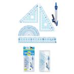 先生おすすめ定規 コンパスセット 直定規＋三角定規＋分度器＋鉛筆用コンパス Raymay APJ907