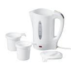 電気ケトル 海外対応 旅行 YAZAWA トラベル電気ケトル 100V - 130V / 220V - 240V 400ml ホワイト TVR71KTWH