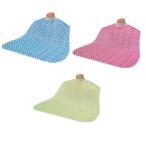 食事用エプロン　ソフラピレンエプロン かわいいパンジー柄 ピンク グリーン ブルー　メール便対象品　面ファスナー 洗濯機可