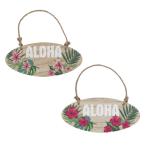 ショッピングオーナメント ハワイアン ウッドオーナメント 木製 ハイビスカス プルメリア モンステラ クリスマス 飾り ハワイアンインテリア 雑貨 お土産 ハワイ 雑貨 ハワイ花