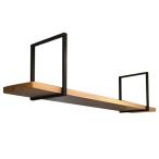 ショッピングレストラン 天井棚レトロソリッドウッドフレームアイアン吊りレストランバー棚収納ラック (Size : 120cm)