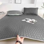 ショッピング冷却マット ベッドパッド 敷きパッド ひんやりマット 冷感 枕カバー付き 冷却マット 夏季用 ラテックスパッド 涼感 滑り止め 吸水速乾 丸洗い 長く使える シーツ シングル