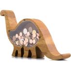 貯金箱 おしゃれ 札 貯金箱，木製パーソナライズ恐竜貯金箱の教育玩具、この貯金箱は男の子と女の子のための素晴らしい贈り物です