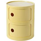 ベッドサイドテーブル 丸型収納キ