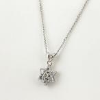 メレダイヤ デザインネックレス プラチナ ペンダント ネックレス Pt850 Pt900 ダイヤモンド レディース 中古
