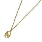クリスチャンディオール Christian Dior ロゴ ネックレス ファッションアクセサリー ペンダント ネックレス GP ゴールド レディース 中古