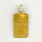 ダイヤモンド ペンダントトップ K24 K18 イエローゴールド ペンダントトップ YG ダイヤモンド レディース 中古