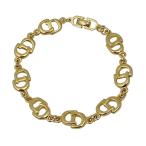 クリスチャンディオール Christian Dior ロゴ チェーン ブレスレット ファッションアクセサリー CD ブレスレット GP ゴールド レディース 中古