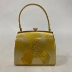 和装バッグ 優品 金鷲 フォーマル 幾何学 螺鈿 金色 エナメル 和装小物