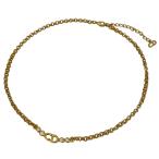 クリスチャンディオール Christian Dior ロゴ ラインストーン ネックレス ファッションアクセサリー CD ネックレス GP ゴールド レディース 中古
